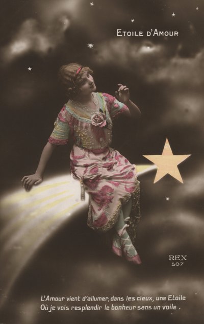 Pige rider på et stjerneskud af French Photographer